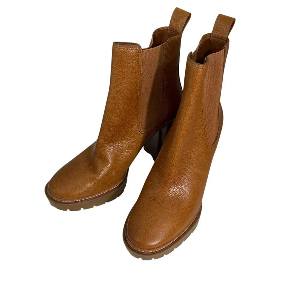 Tory Burch Carson 70mm Lug Sole Boot‎ in Toasted Caramel Size 11 Women NEW $458